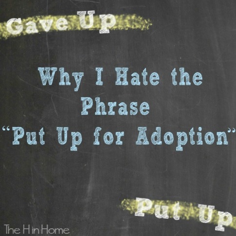 why I hate put up for adoption